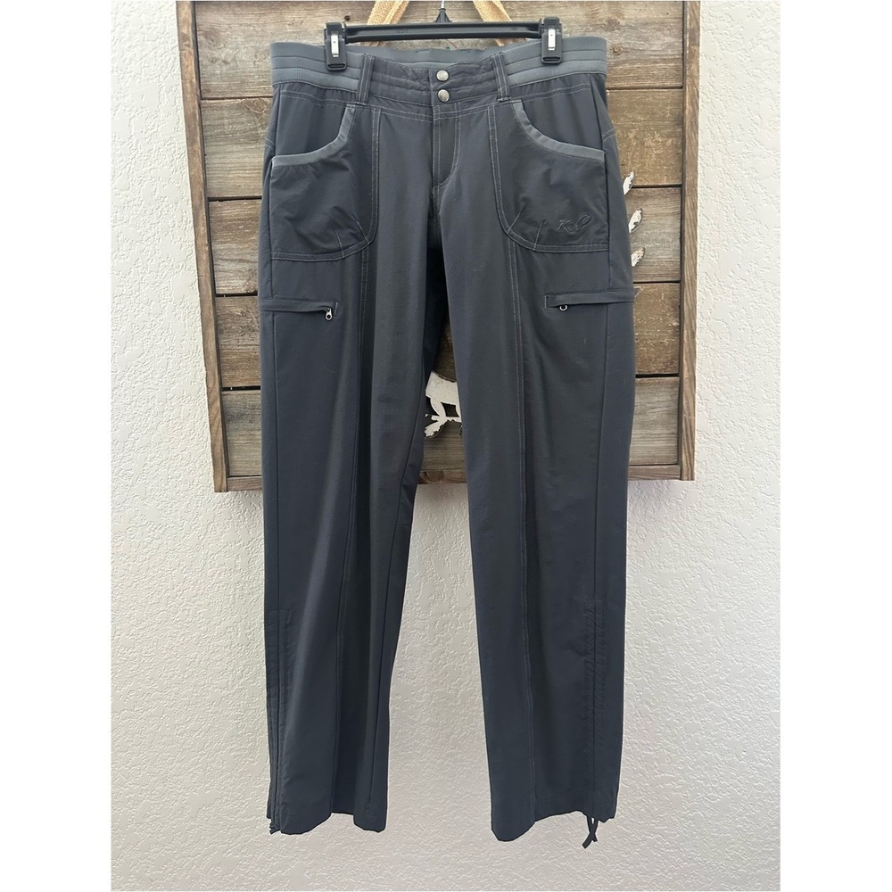 Kuhl Gray nylon Outdoor Cargo Pants ladies size 10 Reg